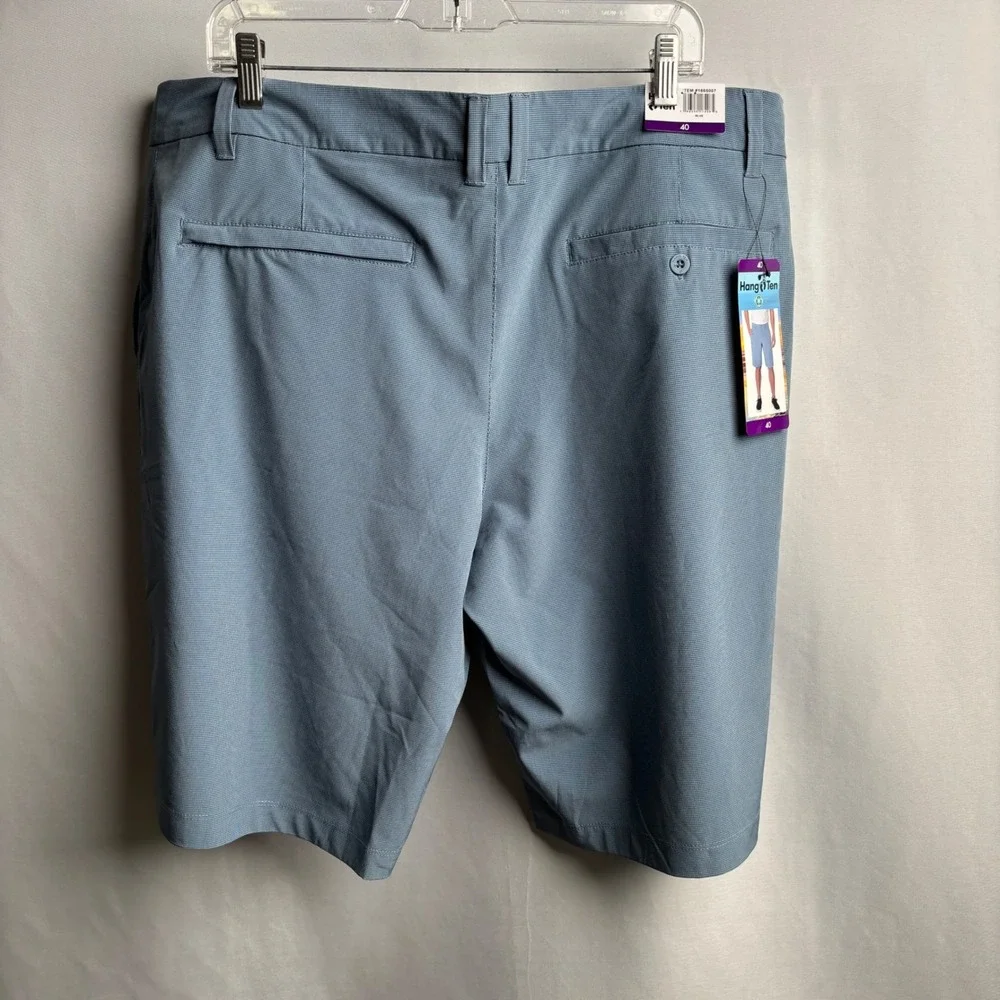 NWT Hang‎ Ten Mens 40 Blue Hybrid Performance Shorts Stretch Quick Dry